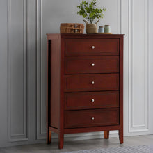 Load image into Gallery viewer, Daniel - Chest, 5 Drawer Storage Unit - Cherry
