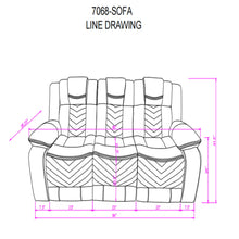 Load image into Gallery viewer, Raize - 10 Power Reclining Sofa With DDT, WC And LED - Gray

