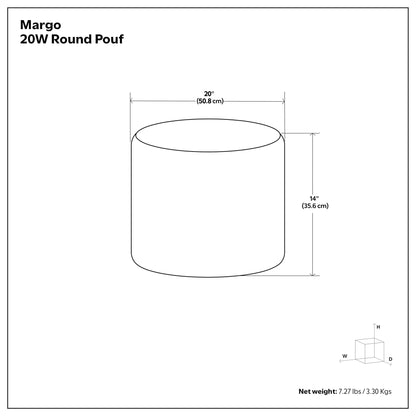 Margo - Handcrafted Round Pouf