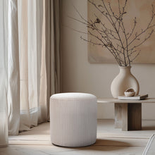 Load image into Gallery viewer, Roy - Round Microsuede Ottoman / Stool
