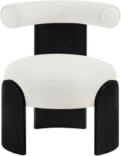 Load image into Gallery viewer, Calder - Linen Textured Fabric Upholstered Accent Chair - Painted Black Base
