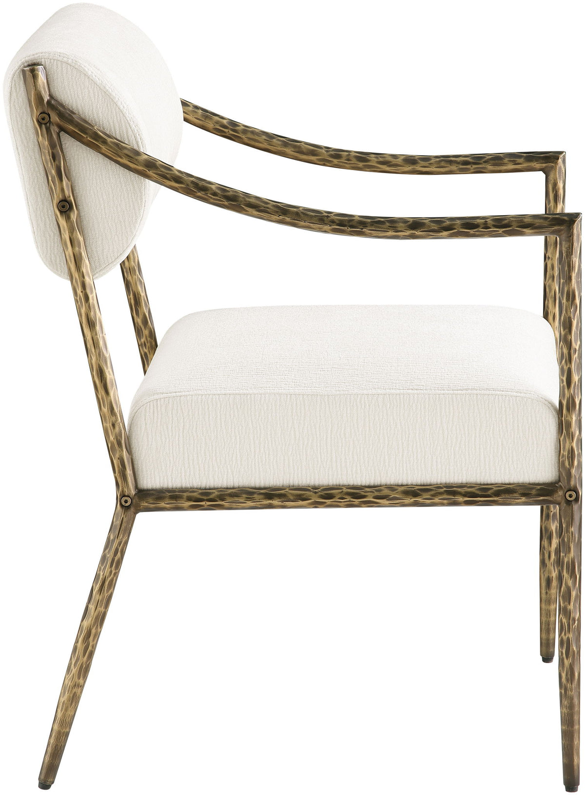 Bastille - Upholstered Dining Arm Chair (Set of 2) - Brass Frame