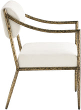 Load image into Gallery viewer, Bastille - Upholstered Dining Arm Chair (Set of 2) - Brass Frame
