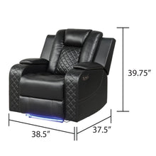 Load image into Gallery viewer, Benz - LED &amp; Power Recliner Chair With Adjustable Headrest
