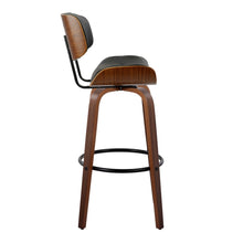 Load image into Gallery viewer, Lombardi - Mid-Century Modern Fixed Height Barstool With Swivel With Round Footrest (Set of 2)
