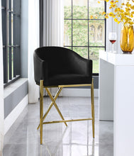 Load image into Gallery viewer, Xavier - Counter Stool with Gold Legs

