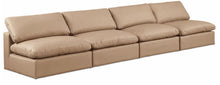 Load image into Gallery viewer, Comfy - Faux Leather Modular Armless Sofa 4 Pieces - Tan
