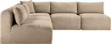 Load image into Gallery viewer, Shaggy - Fabric 5 Piece Modular Corner Armless Sectional
