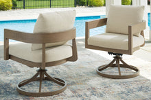 Load image into Gallery viewer, Serene Bay - Swivel Chair With Cushion (Set of 2) - Dark Brown / White
