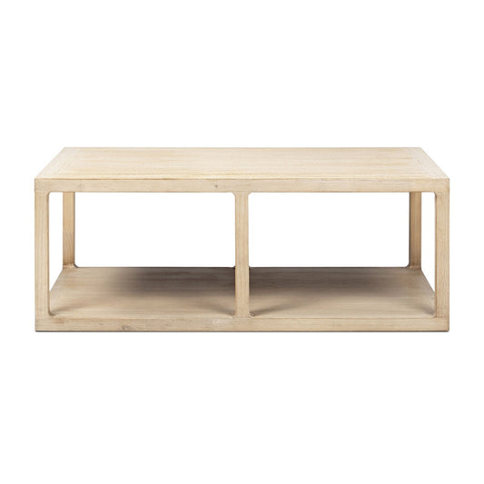 Ellis - Open Frame Coffee Table With Lower Shelf - Natural