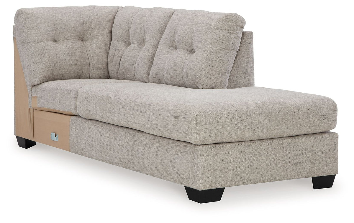 Mahoney - Raf Corner Chaise - Pebble