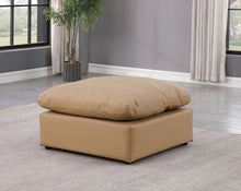 Load image into Gallery viewer, Indulge - Faux Leather Ottoman - Tan

