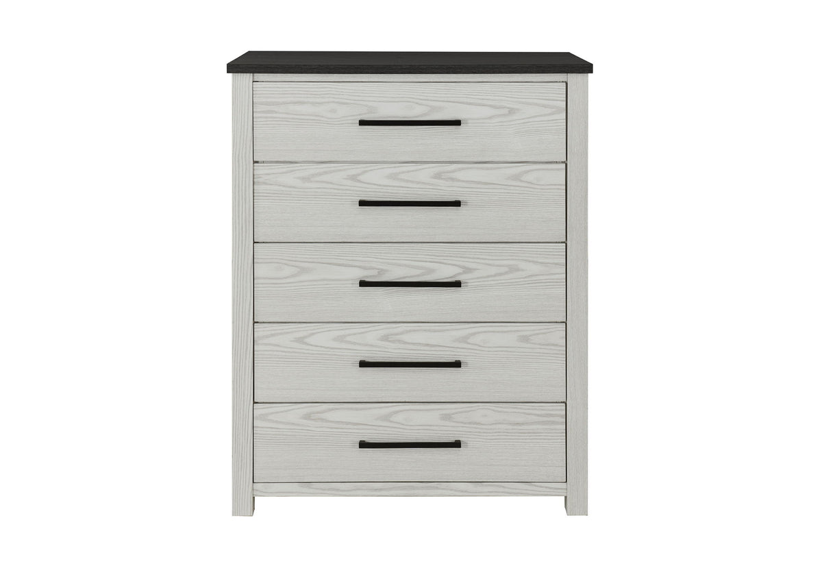 Ava - 5 Piece Full Bedroom Set - Beige