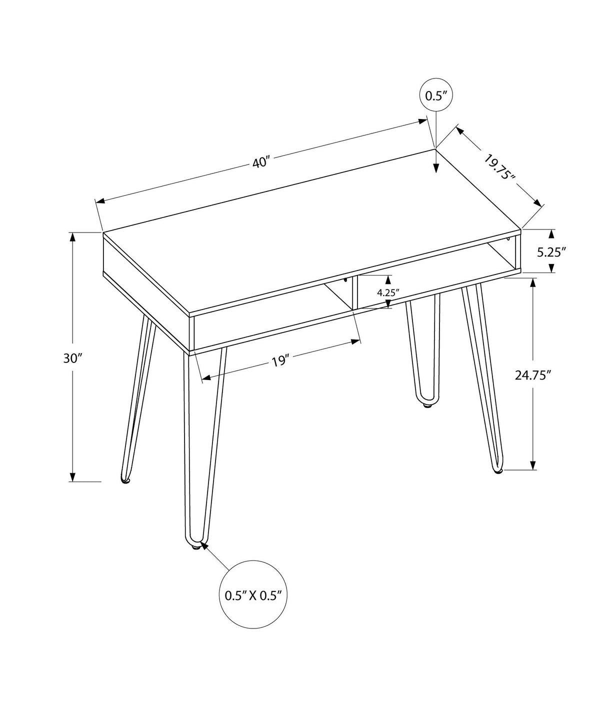 Computer Desk, Home Office, Laptop, Left And Right Set-Up, Storage Drawers, Work, Contemporary, Modern - Ego Home Furniture