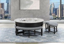 Load image into Gallery viewer, T42 - 4 Piece Living Room Set (Coffee Table With 3 Stools) - Black / Dark Gray
