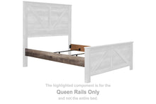 Load image into Gallery viewer, Wynnlow - Queen Crossbuck/Poster Rails - Gray
