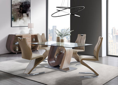 D4126 - Dining Table Column - Dark Brown