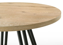 Load image into Gallery viewer, Tate - Round Dining Table With Cream Color Upholstered Chairs (Set of 5) - Oak Finish
