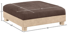 Load image into Gallery viewer, Turin - Chenille Fabric Upholstered Modular Ottoman - Natural Base
