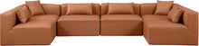 Load image into Gallery viewer, Cube - 6 Piece Modular Armless Sectional - Cognac
