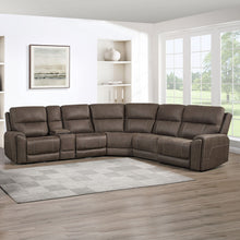 Load image into Gallery viewer, Gaia - 6 Piece P2 Power Sectional - Brown
