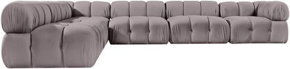 Orin - Velvet 6 Piece Modular L-Shaped Sectional