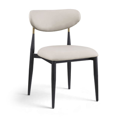 Ronda - Vegan Leather Upholstered Dining Side Chair - Black Legs