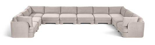 Hammond - Velvet Performance Fabric Upholstered 10 Piece Sectional - Ego Home Furniture
