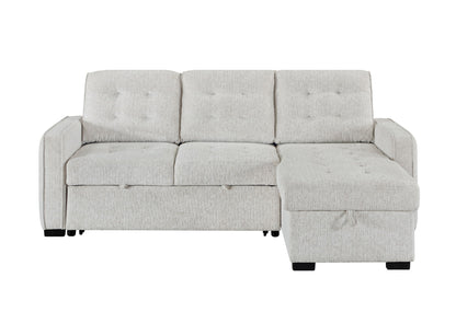 U0707 - Reversible Sofa Bed With Drop Down Table And USB - Beige