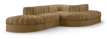Load image into Gallery viewer, Rummi - Rounded Velvet Performance Fabric Upholstered 5 Piece Modular Sectional
