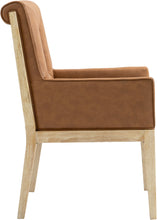 Load image into Gallery viewer, Gwendolyn - Faux Leather Dining Arm Chair With Natural Frame
