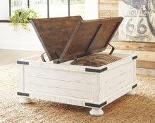 Load image into Gallery viewer, Wystfield - Cocktail Table with Storage - White / Brown

