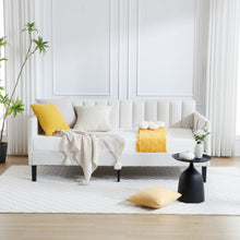 Load image into Gallery viewer, Elena - Boucle Upholstered Daybed, Ribbed Tufted Backrest
