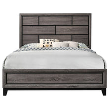 Load image into Gallery viewer, Crown Mark Akerson Queen Panel Bed in Grey image
