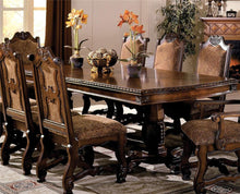Load image into Gallery viewer, Crown Mark Neo Renaissance Double Pedestal Dining Table in Warm Brown
