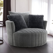 Load image into Gallery viewer, Hoople Channel Tufted Swivel Chair
