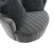 Load image into Gallery viewer, Hoople Channel Tufted Swivel Chair
