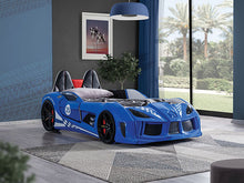 Load image into Gallery viewer, Trackster Bed White, Red,, Black, &amp; Blue
