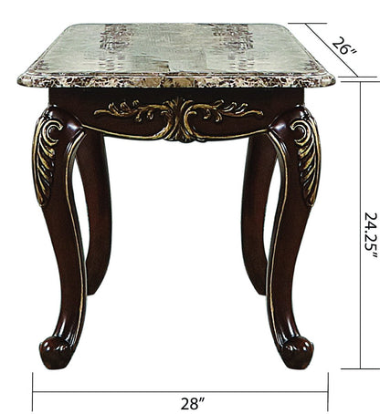 Galaxy Home Gloria End Table in Brown