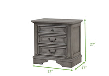 Load image into Gallery viewer, Galaxy Home Grace Nightstand in Gray - Ego Home Furniture
