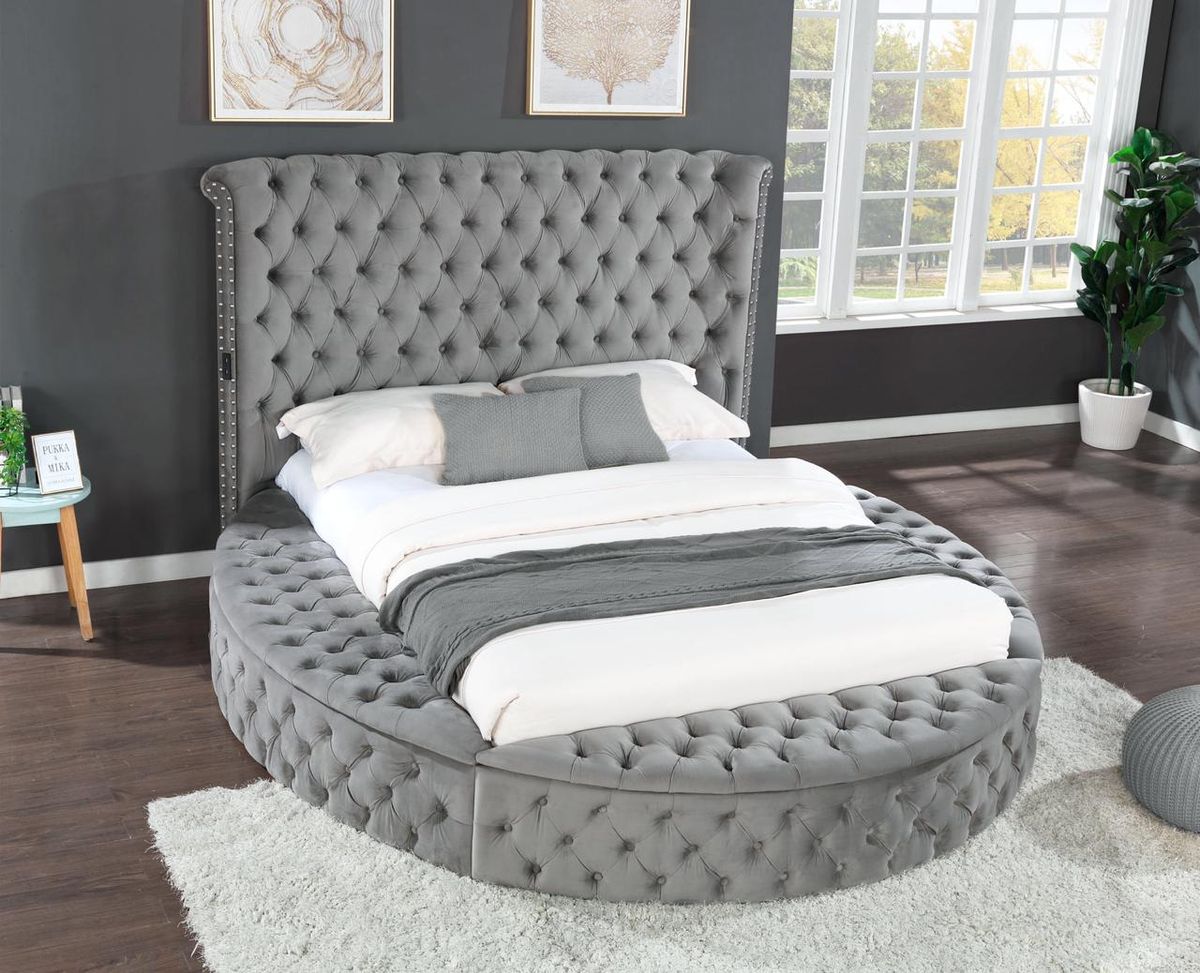 Galaxy Home Hazel Queen Bed in Gray image
