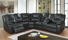 Load image into Gallery viewer, Galaxy Home Hong Kong Power Reclining Sectional in Black image
