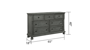 Galaxy Home Jackson Dresser in Gray - Ego Home Furniture