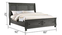 Load image into Gallery viewer, Galaxy Home Jackson King Bed in Gray
