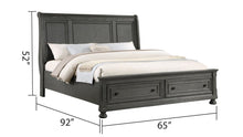 Load image into Gallery viewer, Galaxy Home Jackson Queen Bed in Gray
