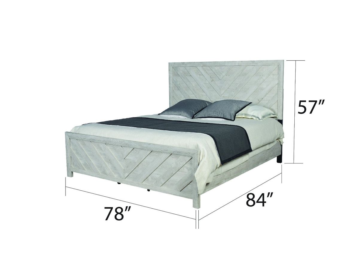 Galaxy Home Denver King Bed in Rustic Oak