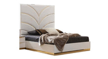 Load image into Gallery viewer, Galaxy Home Laura Gold Queen Bed in White
