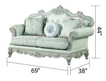 Galaxy Home Tuscan Loveseat in Grey