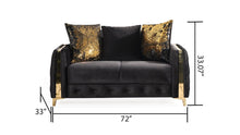 Load image into Gallery viewer, Galaxy Home Lust Loveseat in Black
