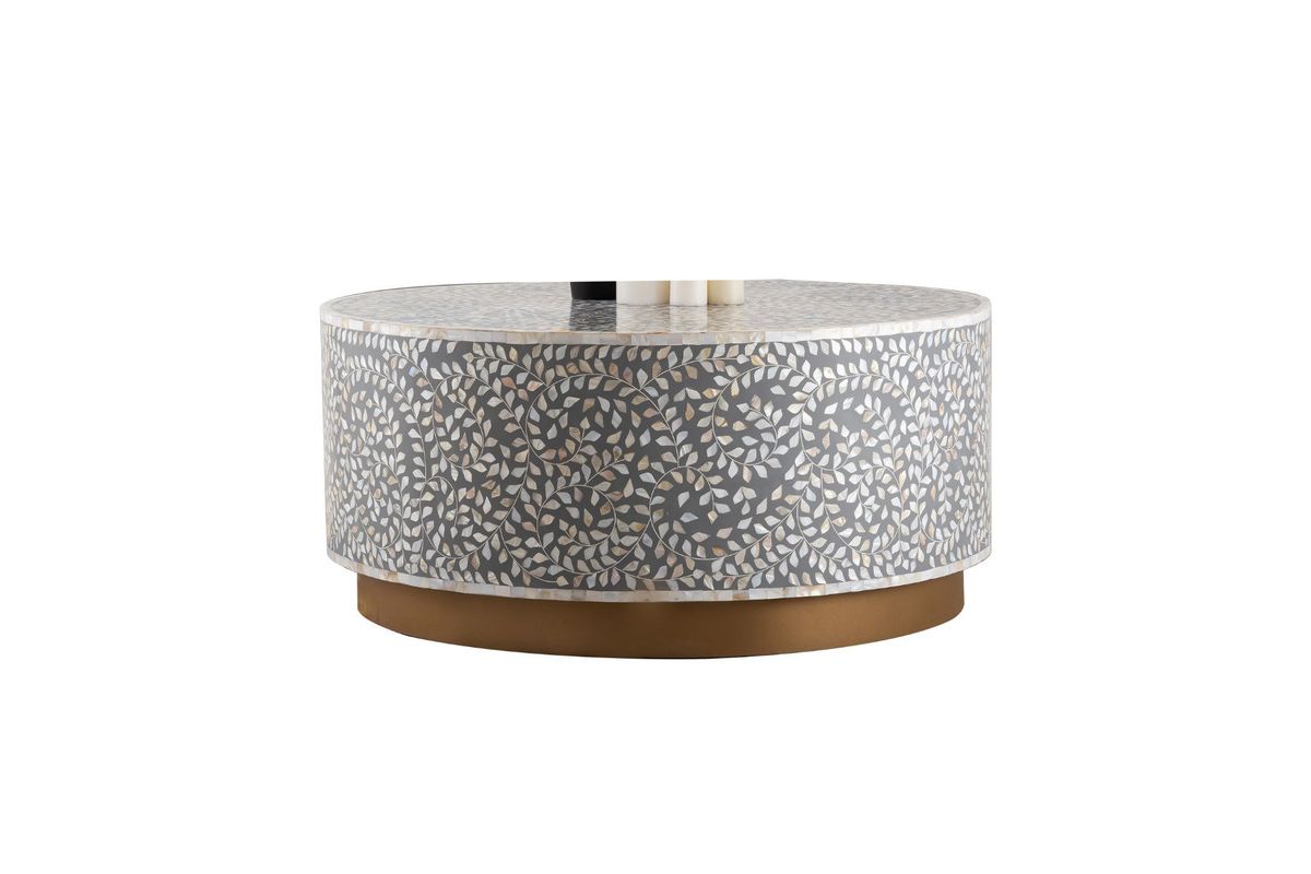 Galaxy Home Modern Luxe Coffee Table in Gray image
